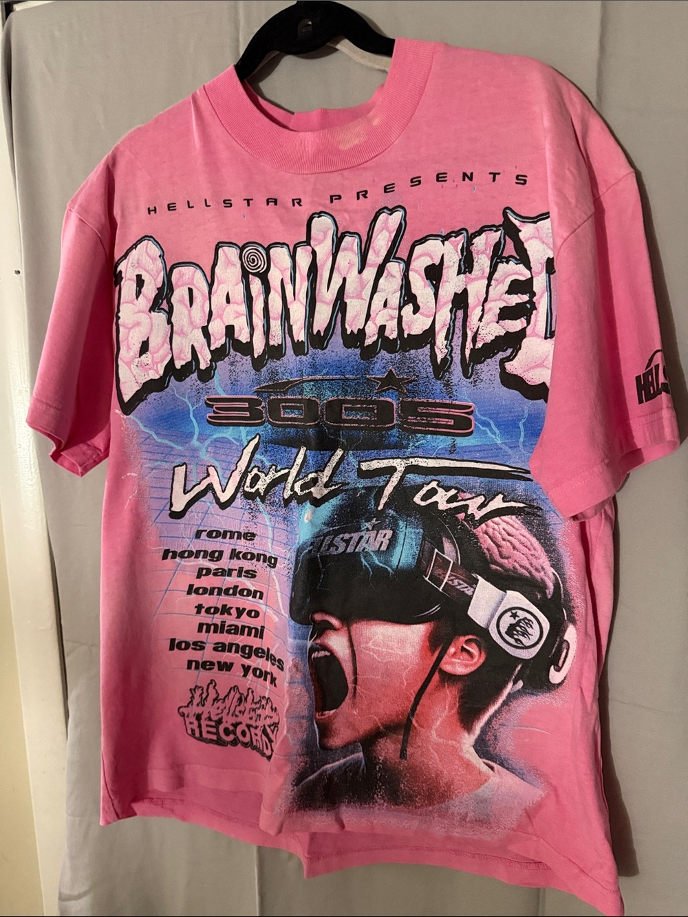 Brainwashed 3005 World Tour Graphic Tee - Pink